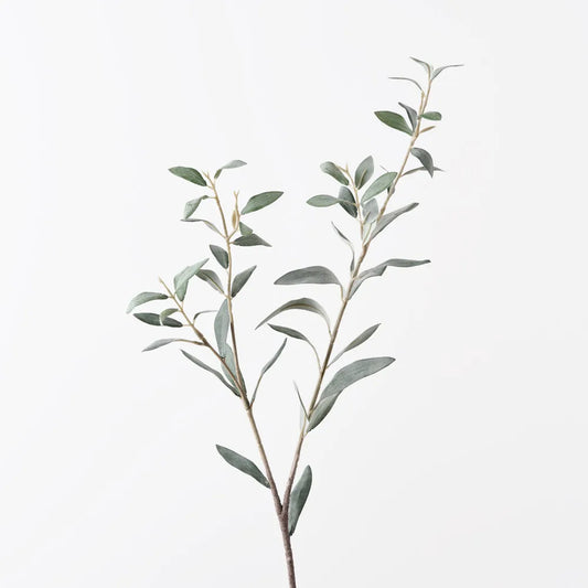 Short Olive Leaf Spray Grey Green