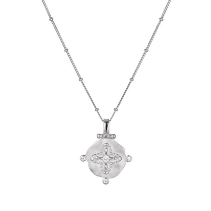 Sahara Large Pendant Necklace - Silver