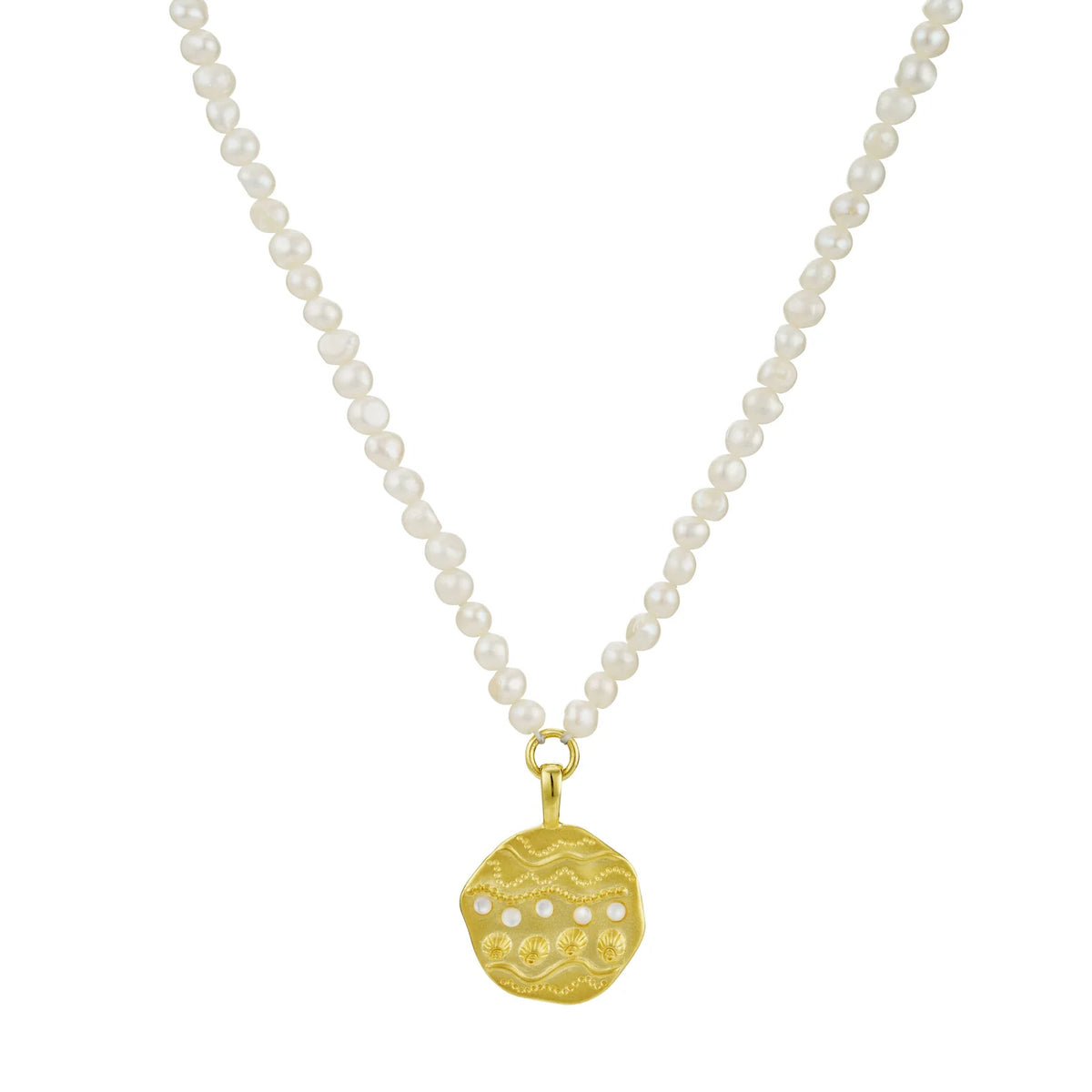 Keshi Pearl Ocean Dreamer Necklace - Yellow Gold