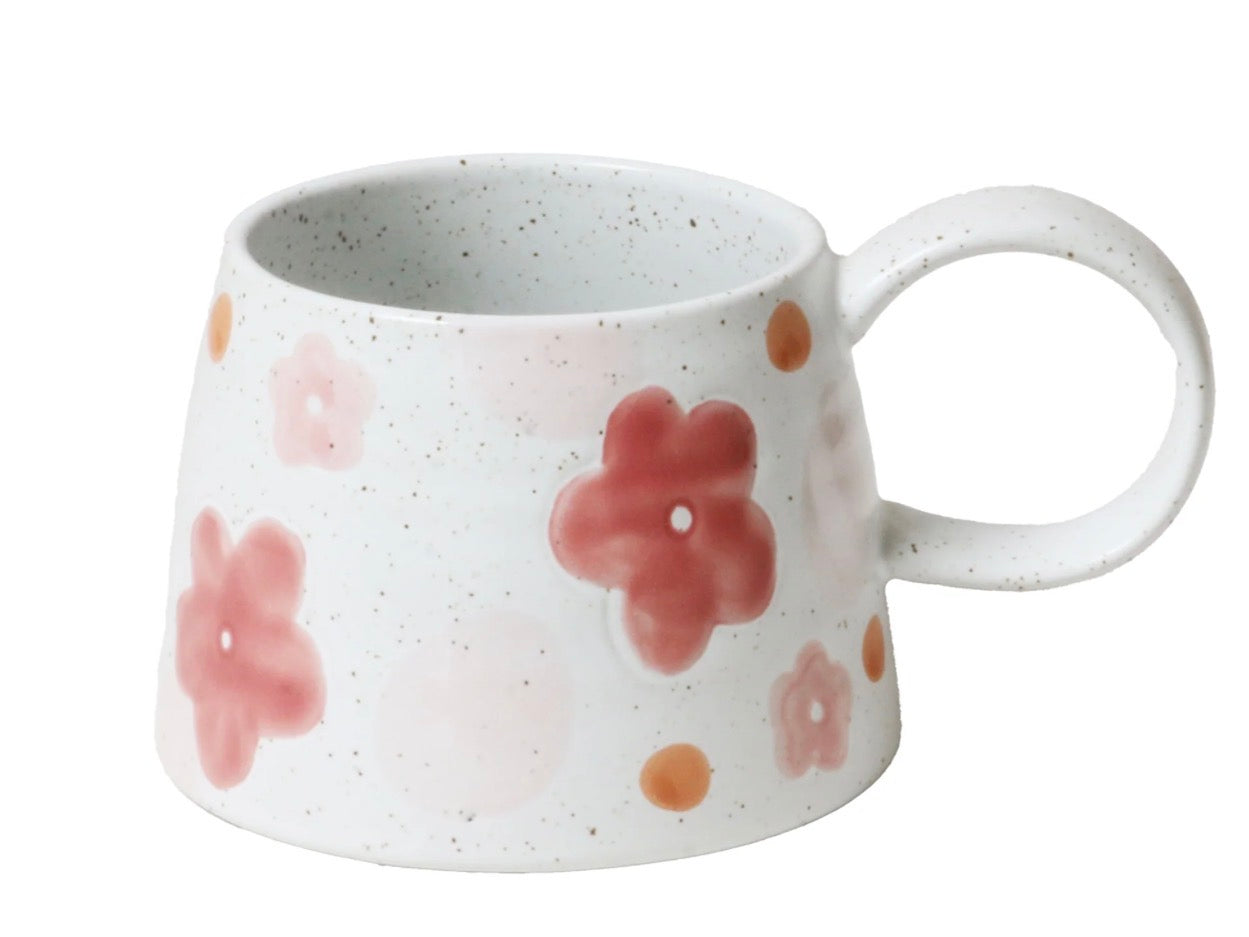 Large Handled Mug - Barbara Flower Garden