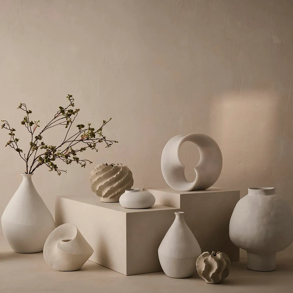 Salento Vase - 13x16cm - Limestone