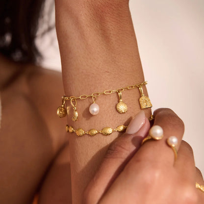 Sea & Sky Charm Bracelet - Yellow Gold