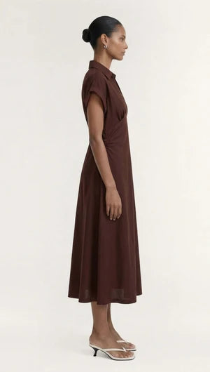 Rhodes Midi Dress - Chocolate