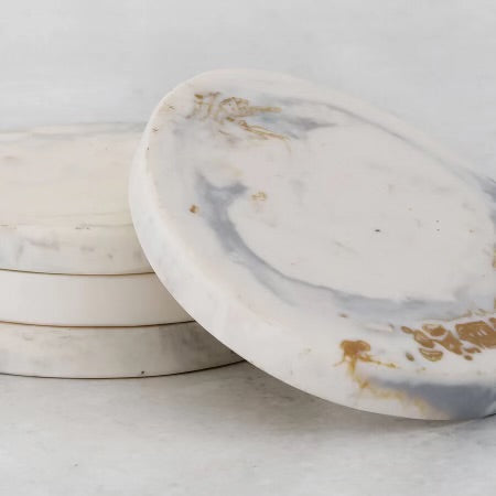 Hadley Resin Coasters - Steel