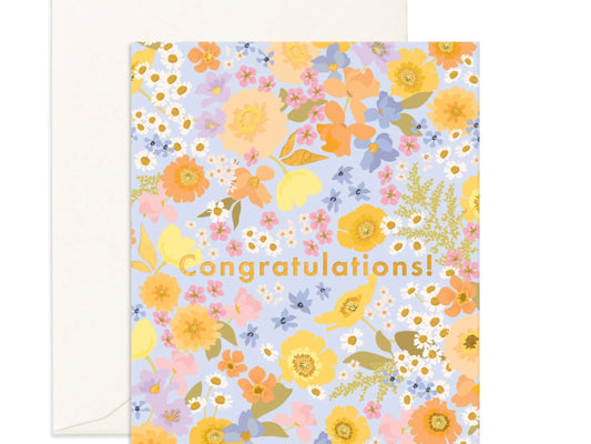 Congratulations Floralscape - Greeting Card