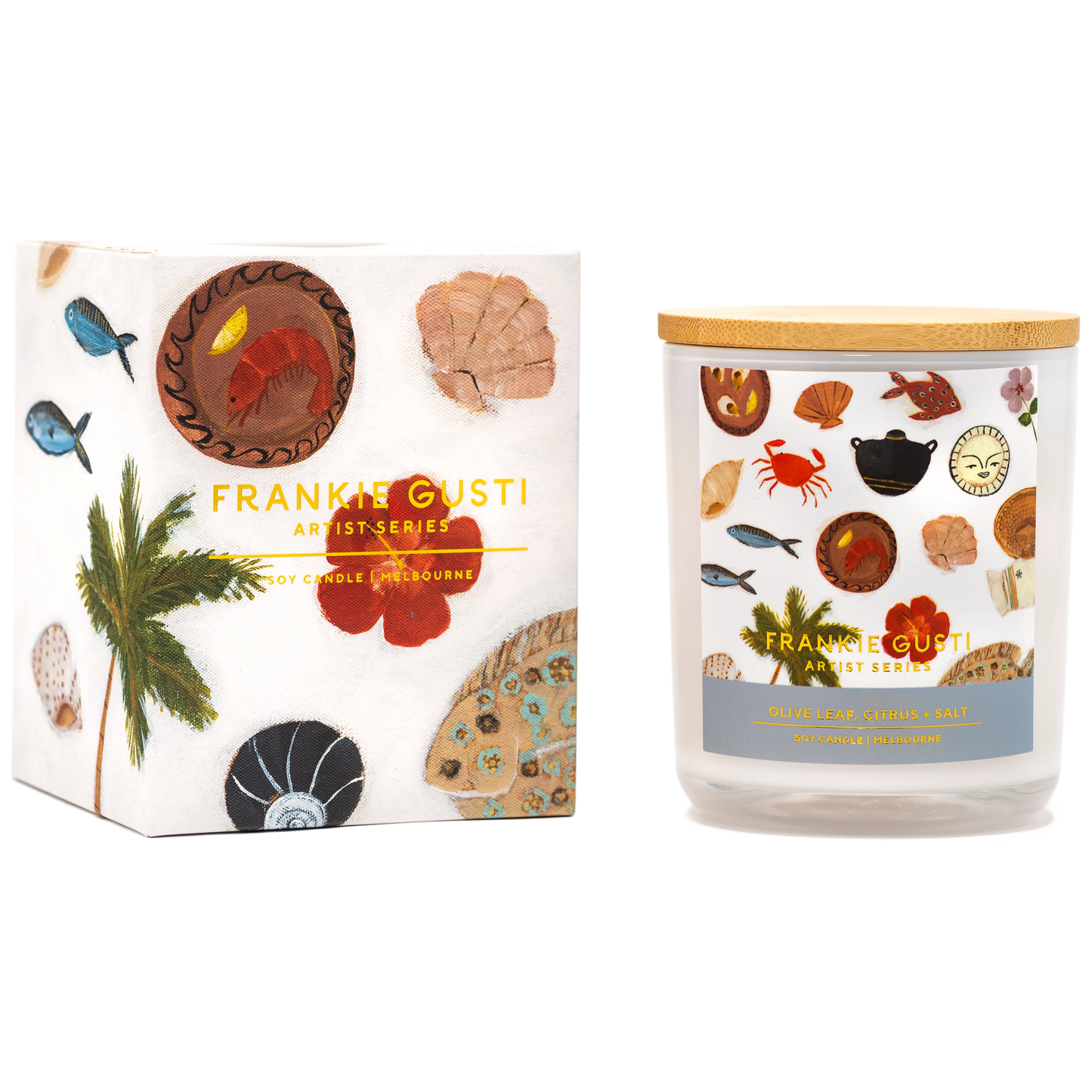 Frankie Gusti - Artist Series Candle - Olive Leaf, Citrus & Salt