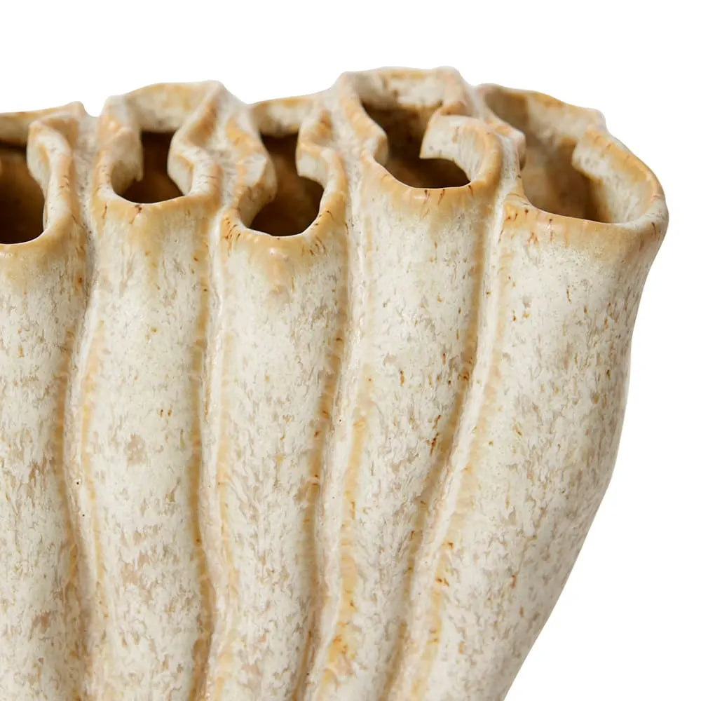 Araja Tall Vase - Stone - 20x11x19cm