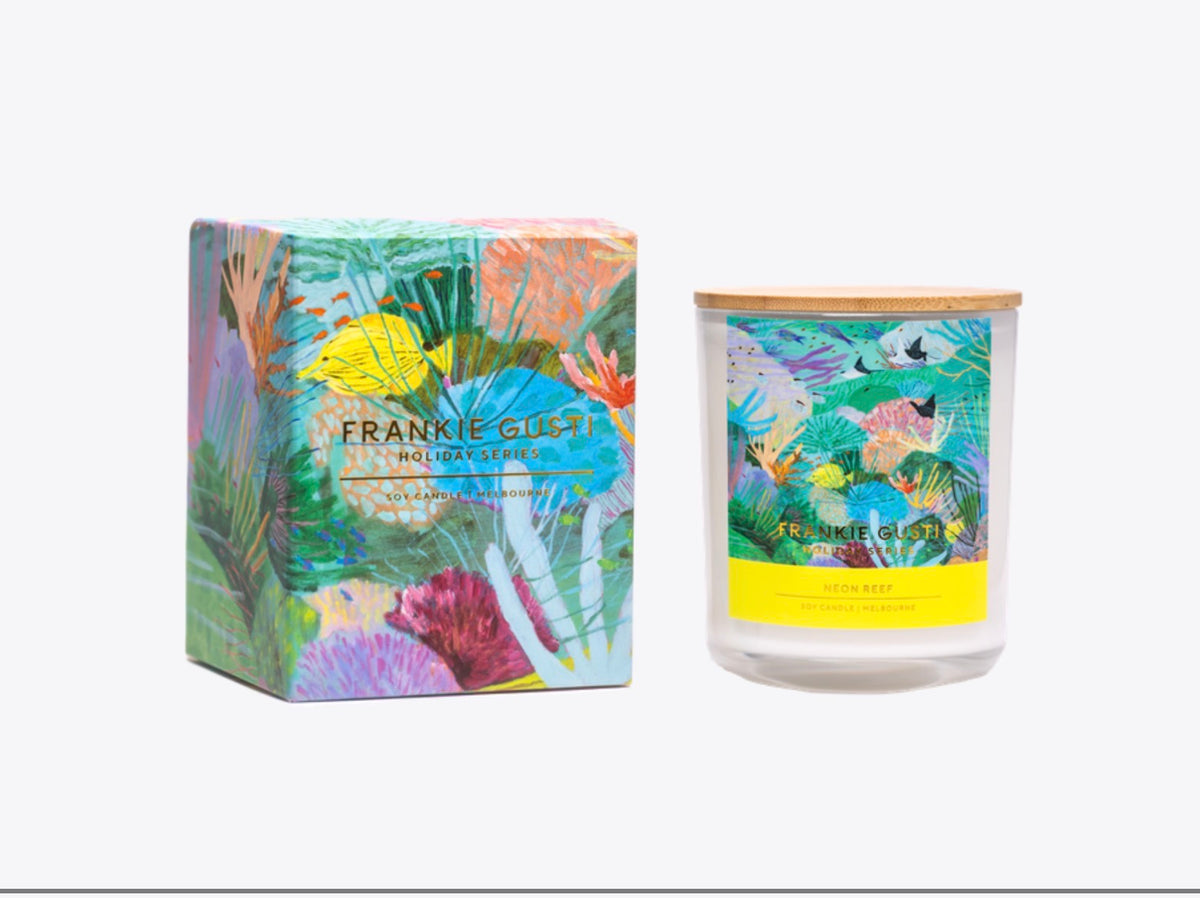 Frankie Gusti - Holiday Series - Candle - Janey Forbes - Neon Reef