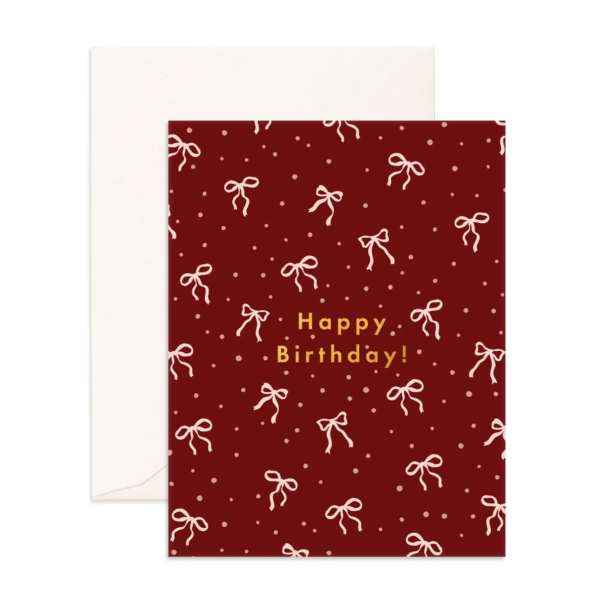 Crimson Bows - Birthday Card
