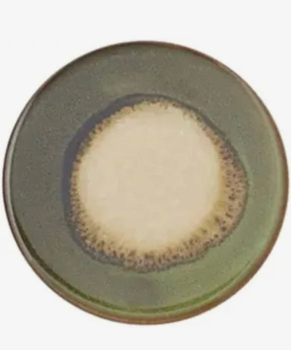 Organic Ceramic Coaster Olive Set of 2