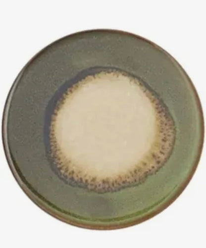 Organic Ceramic Coaster Olive Set of 2