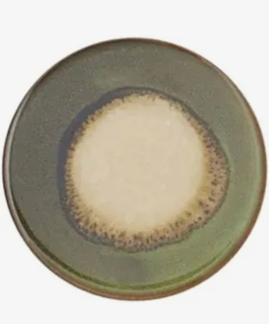 Organic Ceramic Coaster Olive Set of 2