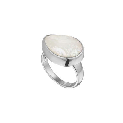 Of the Sea Baroque Pearl Ring in Sterling Silver