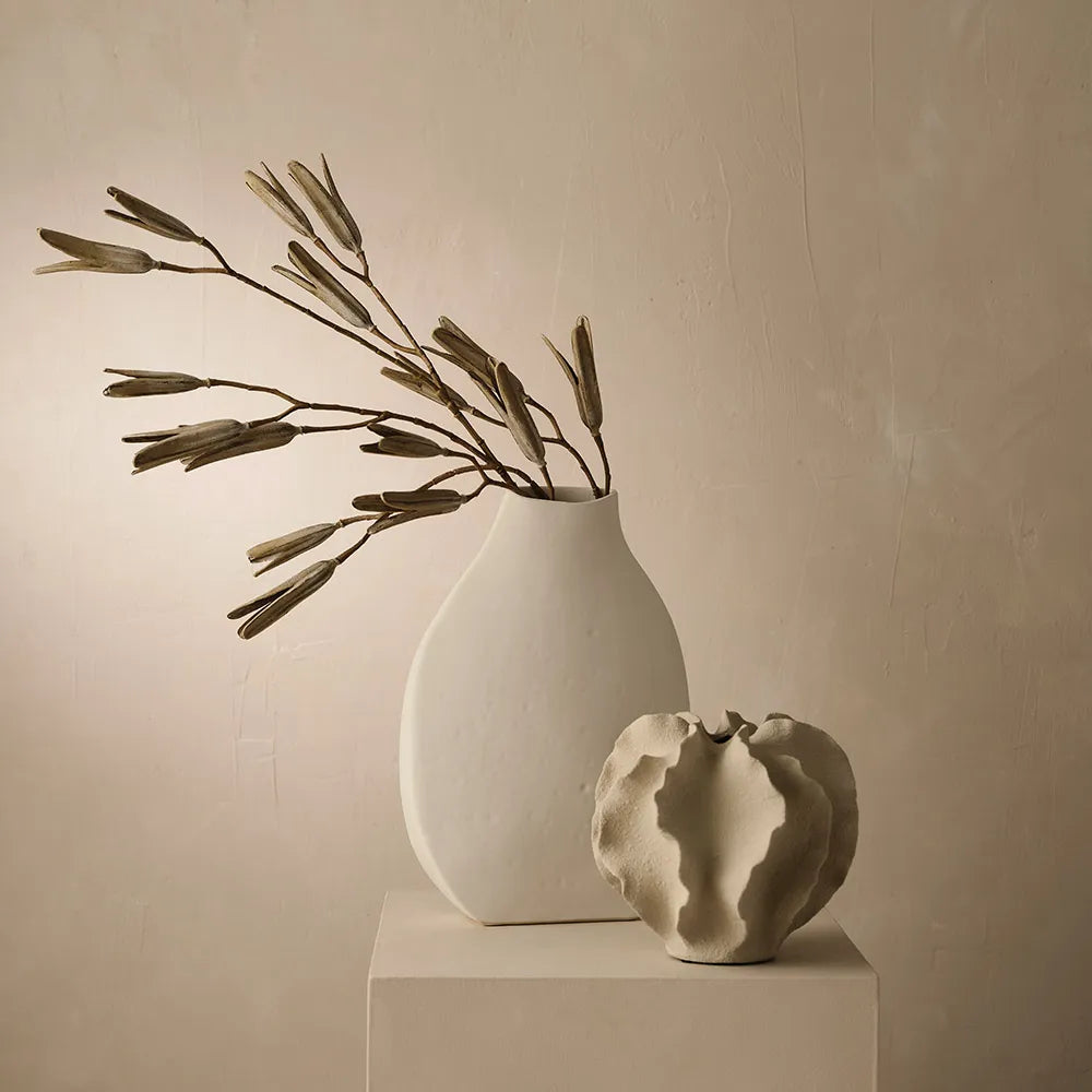 Salento Vase - 13x16cm - Limestone