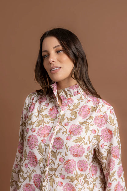 Amara Shirt - Pink Floral