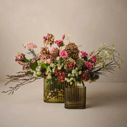 Hydrangea Spray - Burnt Orange