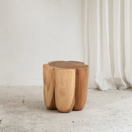 Flore Curved Side Table - Natural