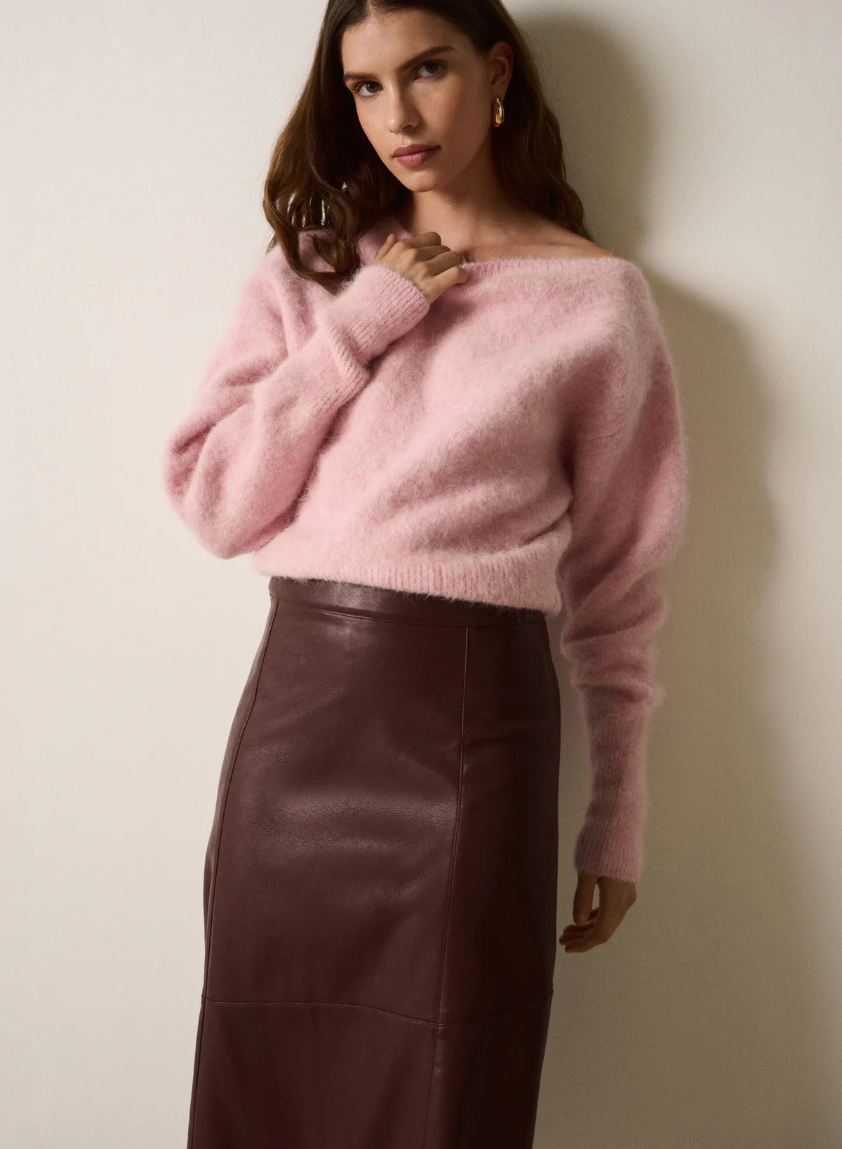 Whisper Off Shoulder Knit - Floss