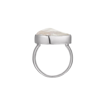 Of the Sea Baroque Pearl Ring in Sterling Silver