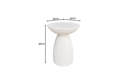 Avana Side Table - Milky White