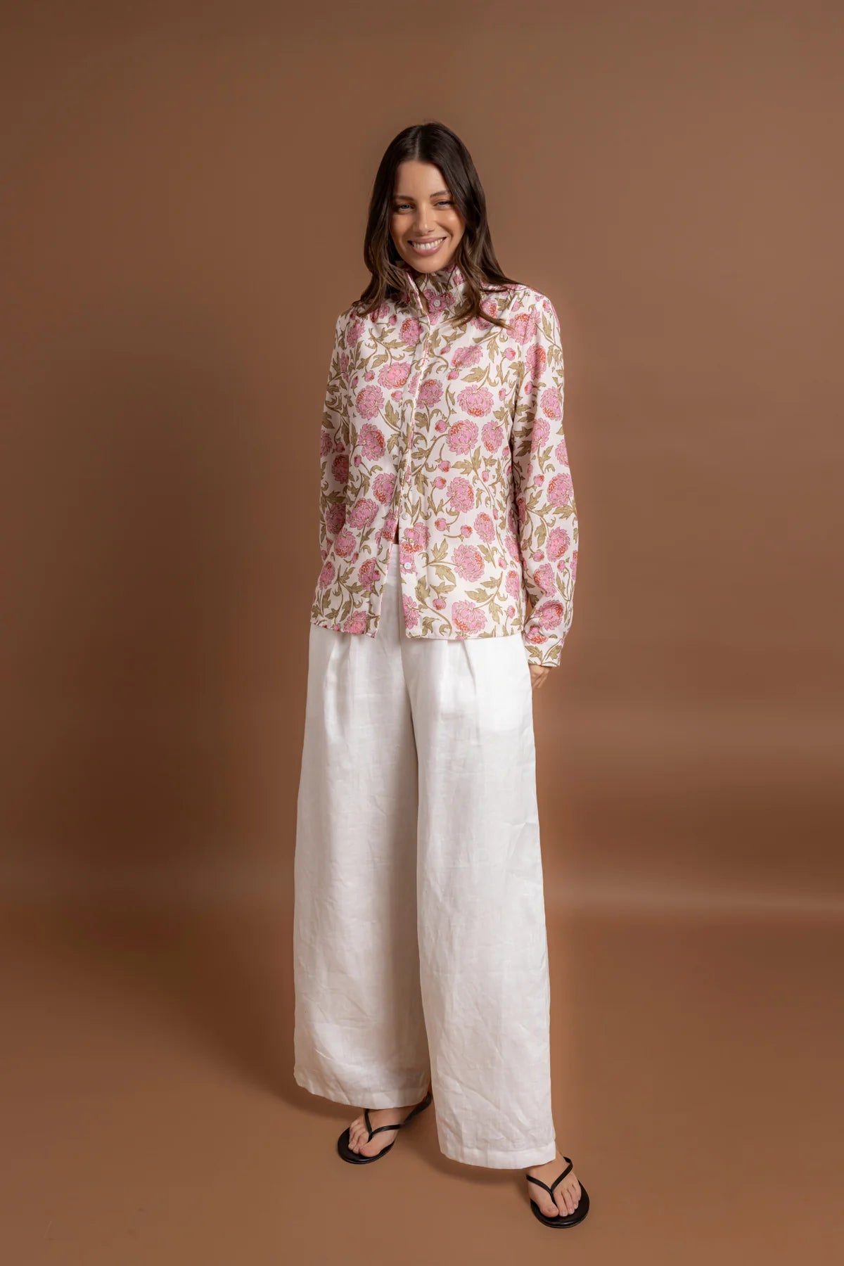 Amara Shirt - Pink Floral