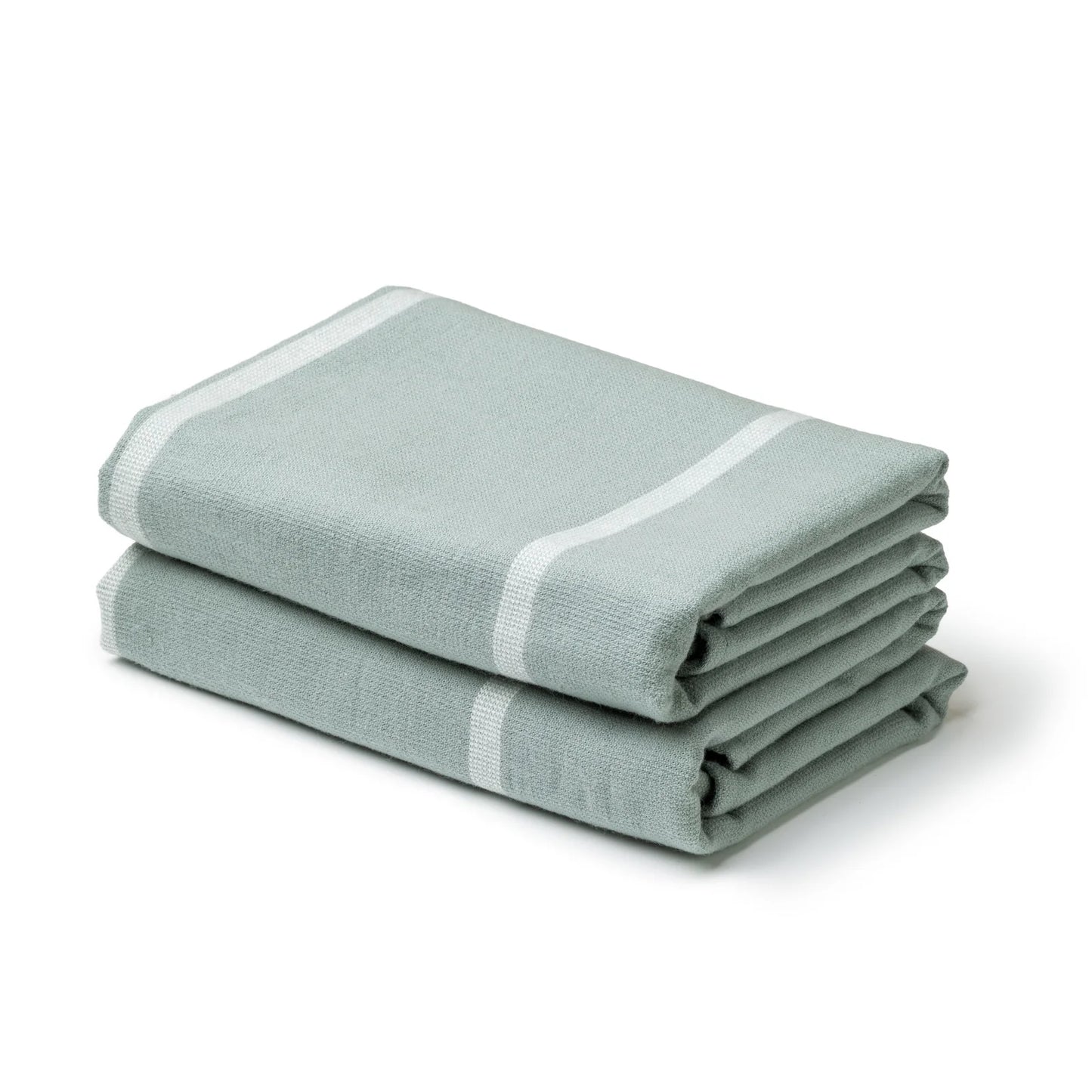 Between the Lines Tea Towel ll - Green Tea