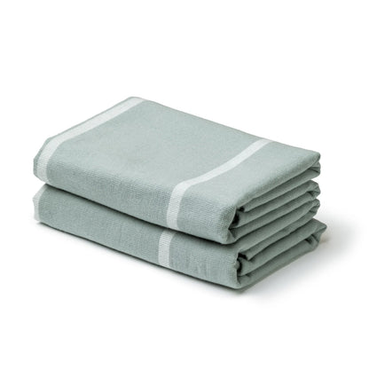 Between the Lines Tea Towel ll - Green Tea