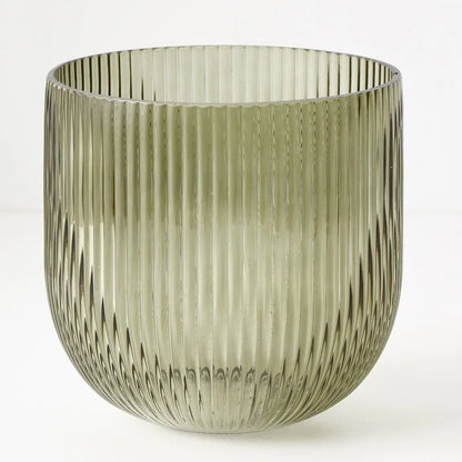 Ripple Vase - Olive - 15x15cm