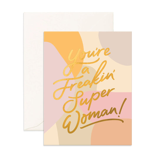 Freakin Superwoman - Greeting Card