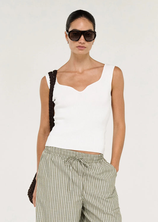 Vera Knit Tank - White - Small