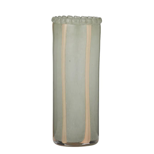 Pettine Glass Vase - Steel