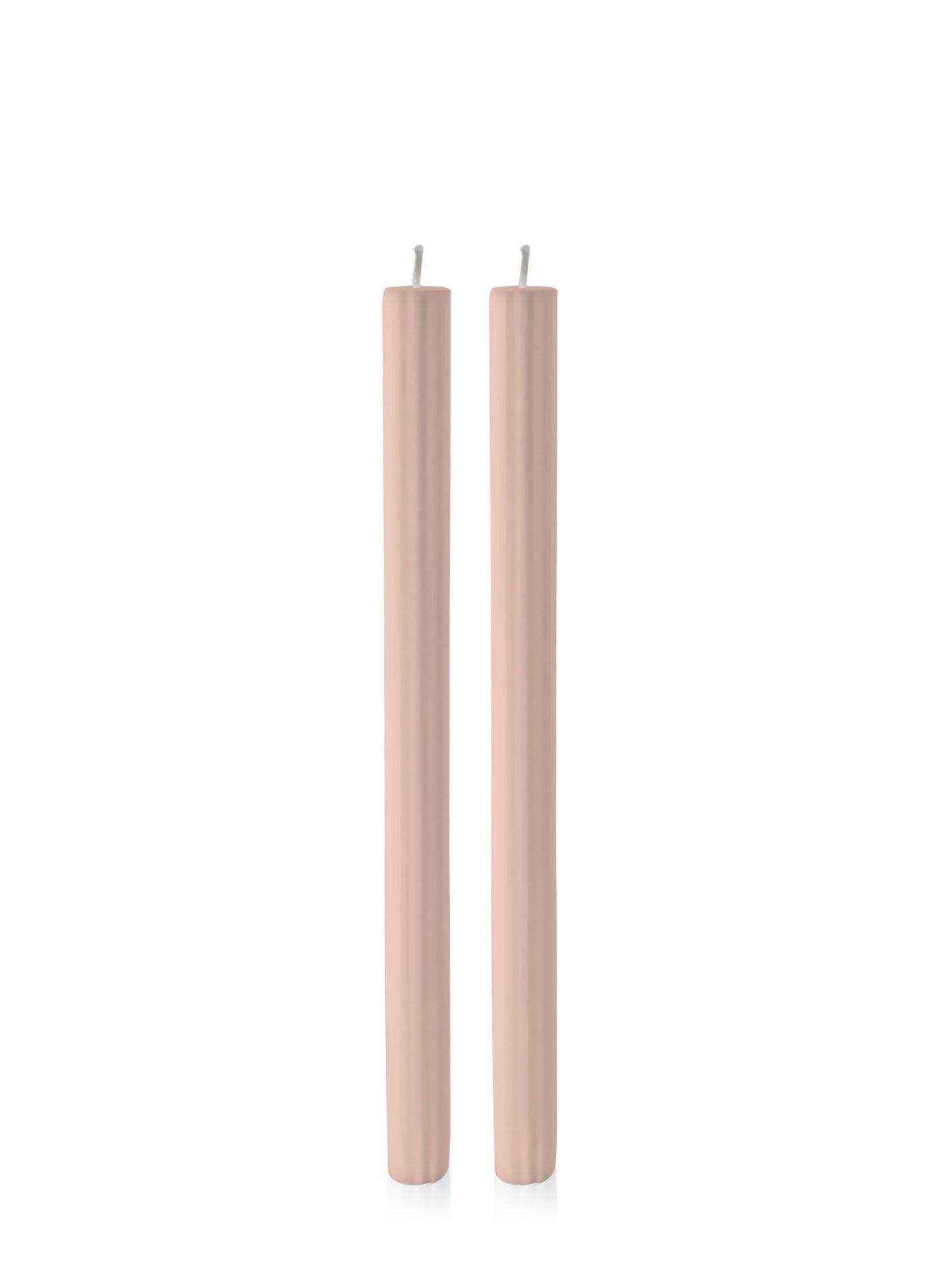 Nude 30cm Fluted Dinner Candle
