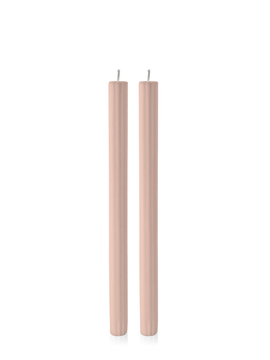 Nude 30cm Fluted Dinner Candle