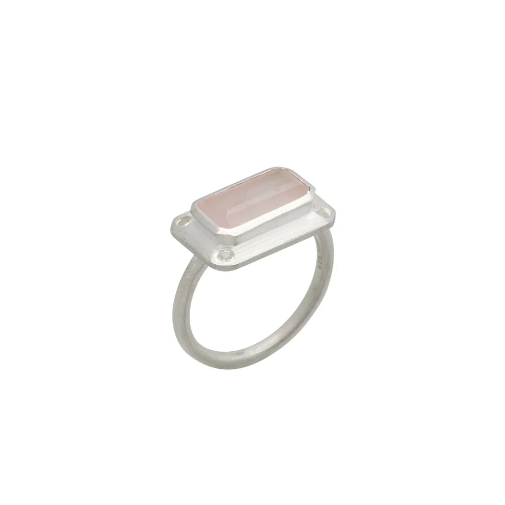 Rose Quartz Ring Sterling Silver