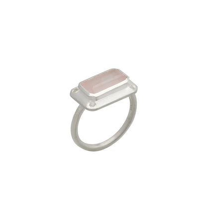 Rose Quartz Ring Sterling Silver