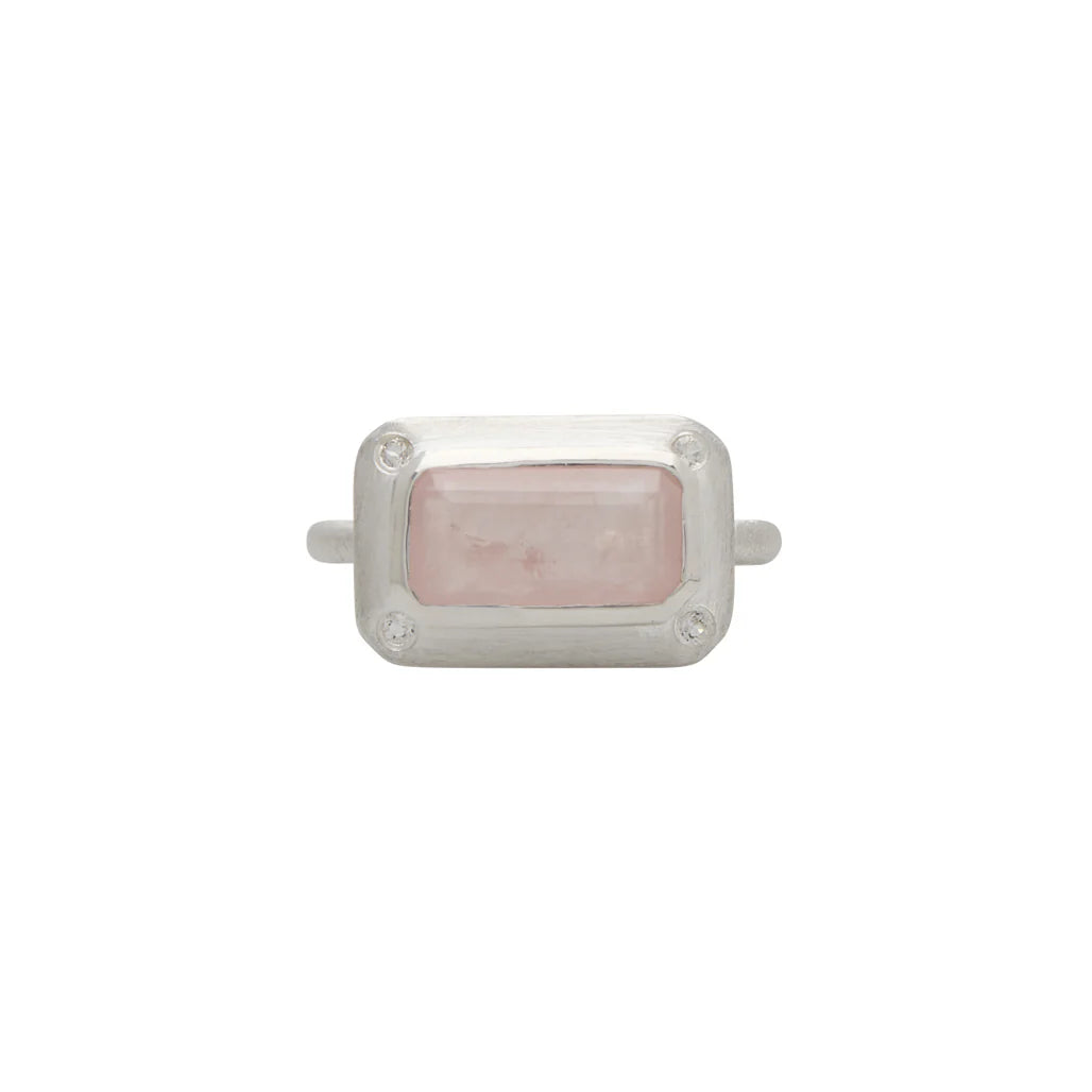 Rose Quartz Ring Sterling Silver