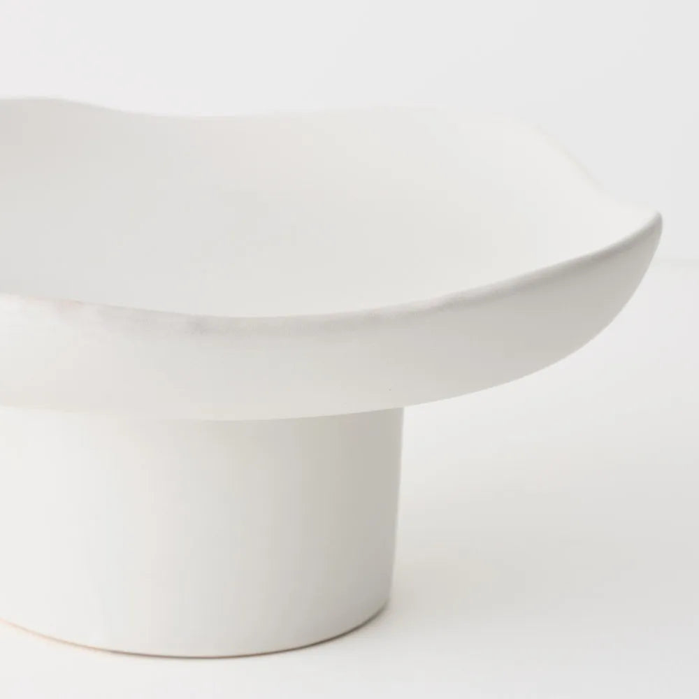 Fisko Pedestal Stand - white - 15cmh x 33cmd