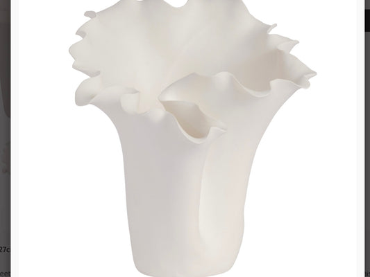 Megan Vase - White