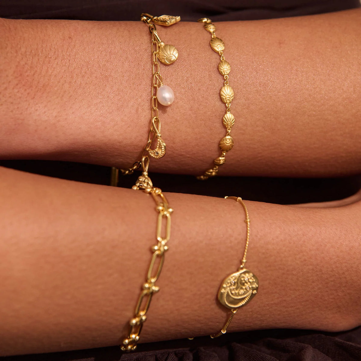 Sea & Sky Charm Bracelet - Yellow Gold