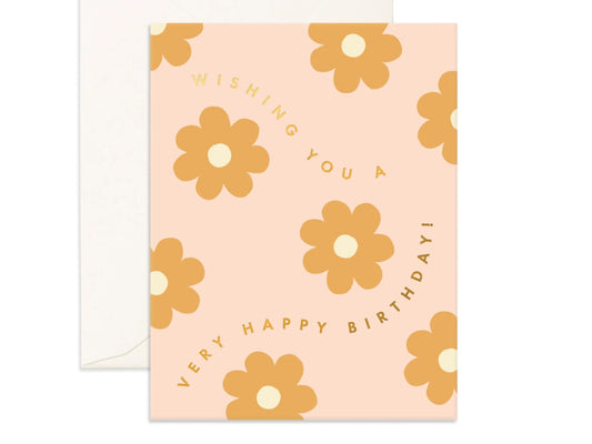 Happy Birthday Daisy Chain - Greeting Card