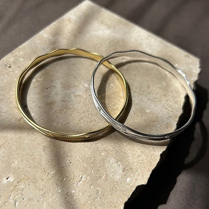 Ocean Dreamer Wave Bracelet In Sterling Silver