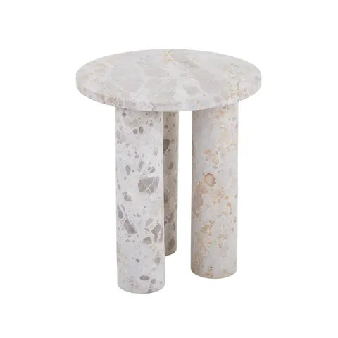 Marco Marble Side Table - 40 x 45 cm - Taupe