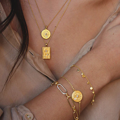 Cosmic Love Necklace - 18KT yellow Gold Plate