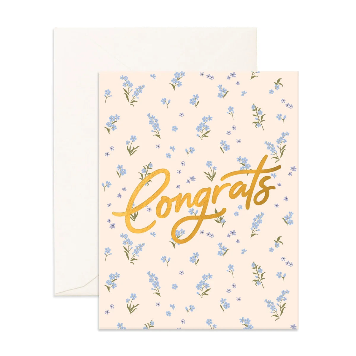 Congratulations Forget Me Not Greeting Card