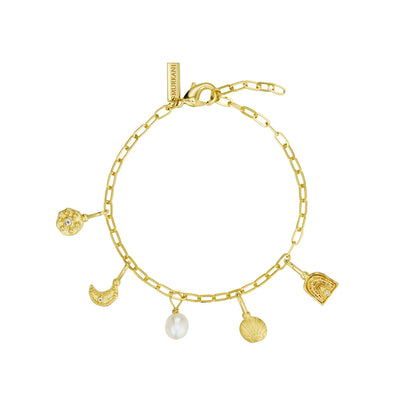 Sea & Sky Charm Bracelet - Yellow Gold