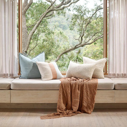 Luca  Linen Cushion - Sky - Filled Cushion / 50x50cm
