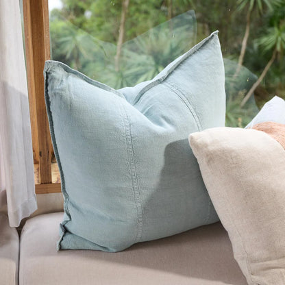 Luca  Linen Cushion - Sky - Filled Cushion / 50x50cm