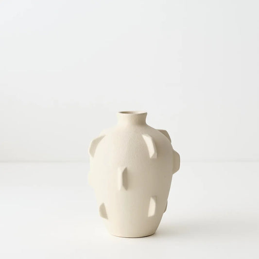 Trapani Vase - Ivory - 13 x 13 x 18