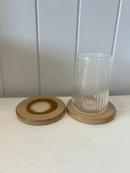 Organic Ceramic Coaster Nude Set of 2