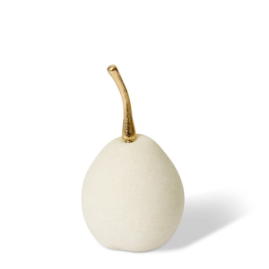 Kawzi Pear - White/Gold - 9 x 9 x 16 cm